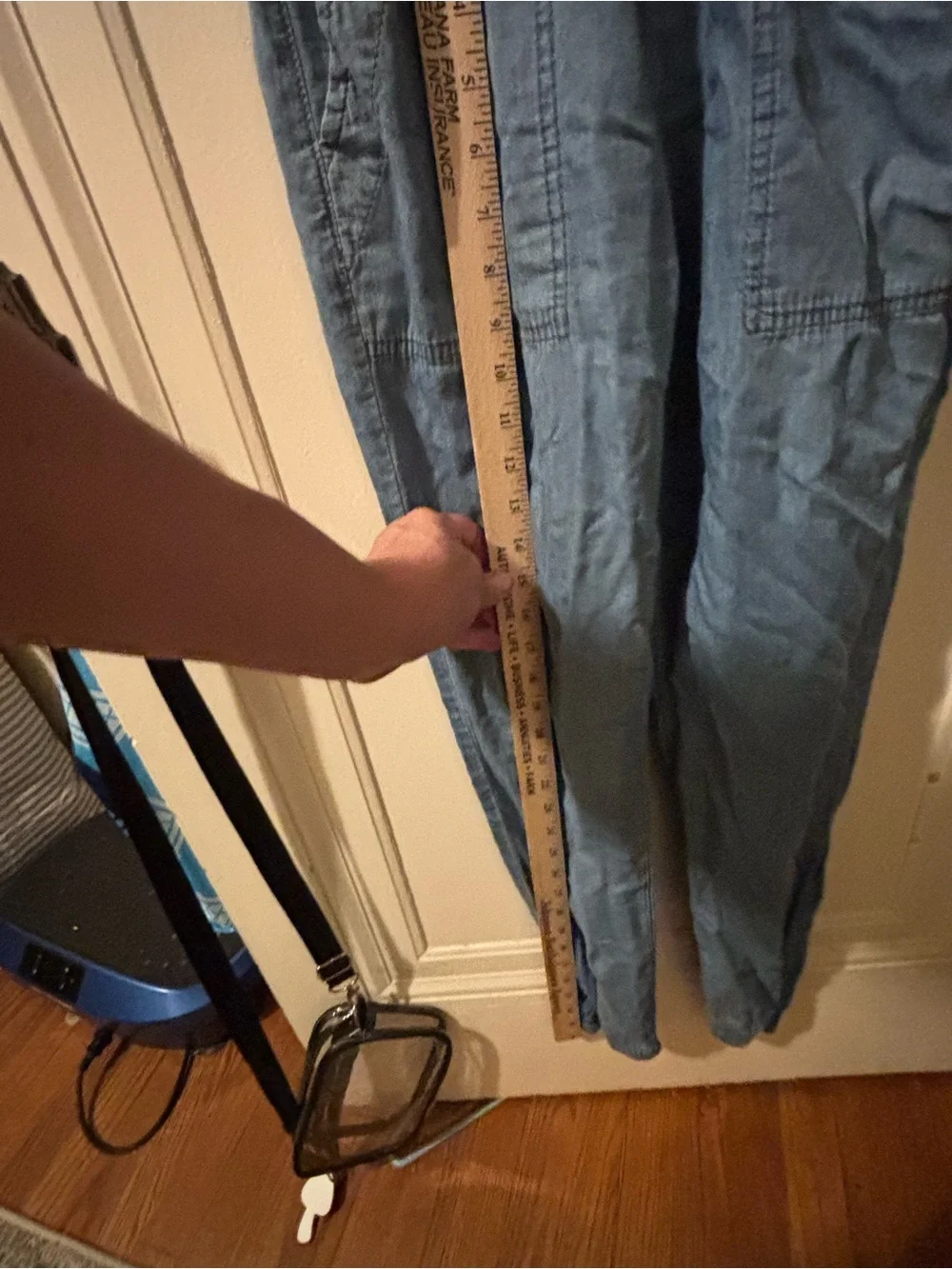 Sleeveless Light Blue Denim Jumpsuit with Front Zip small - Picture 5 of 12